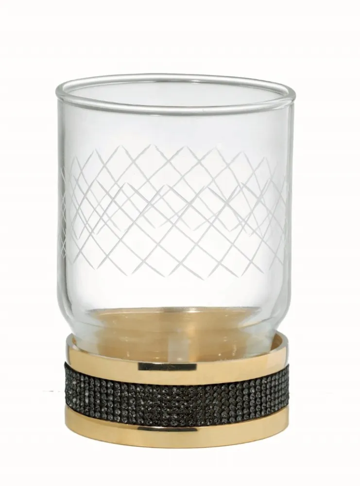 Стакан для зубных щеток Boheme Royal Cristal, чёрный матовый