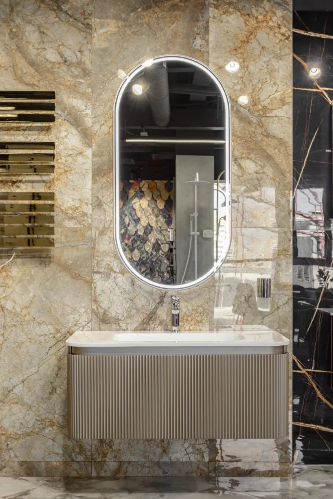 Полка ArmadiArt OVALE 1 100CM DELMAR тумба + раковина