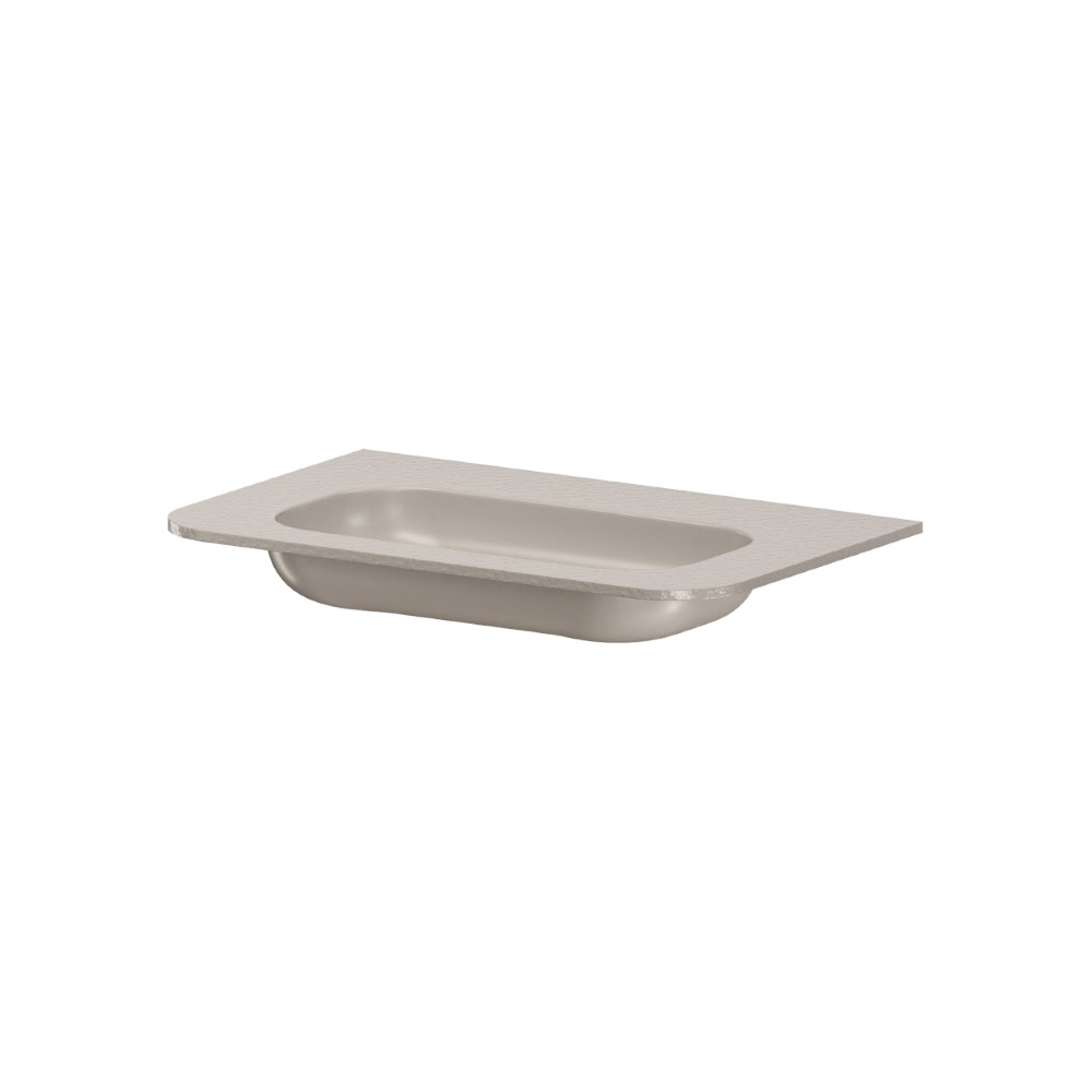 Раковина моноблок ArmadiArt VOI 80см STONE FINISH CASHMERE