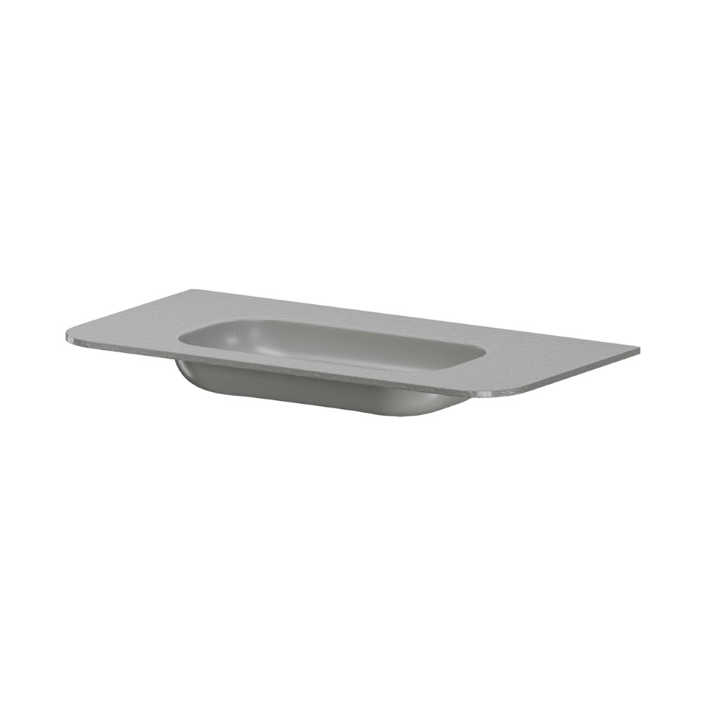 Раковина моноблок ArmadiArt VOI 100см STONE FINISH LUNA