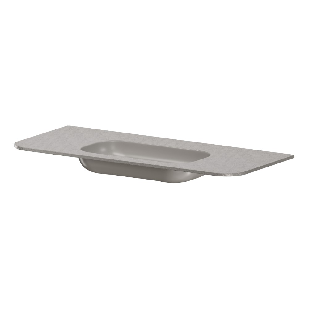 Раковина моноблок ArmadiArt VOI 120см STONE FINISH STONE GREY