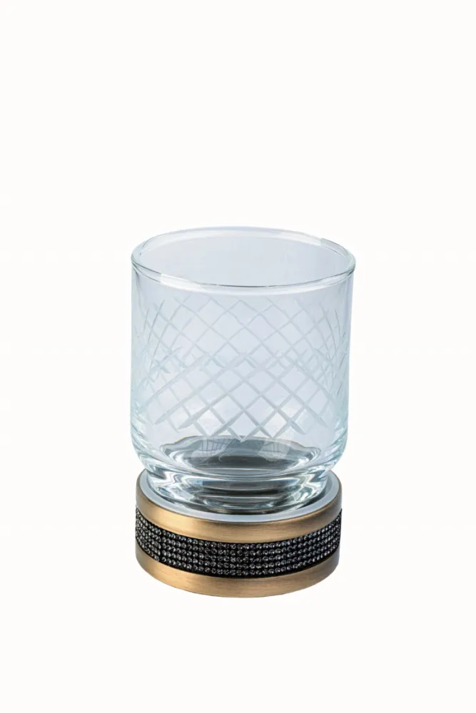 Стакан для зубных щеток Boheme Royal Cristal, чёрный матовый