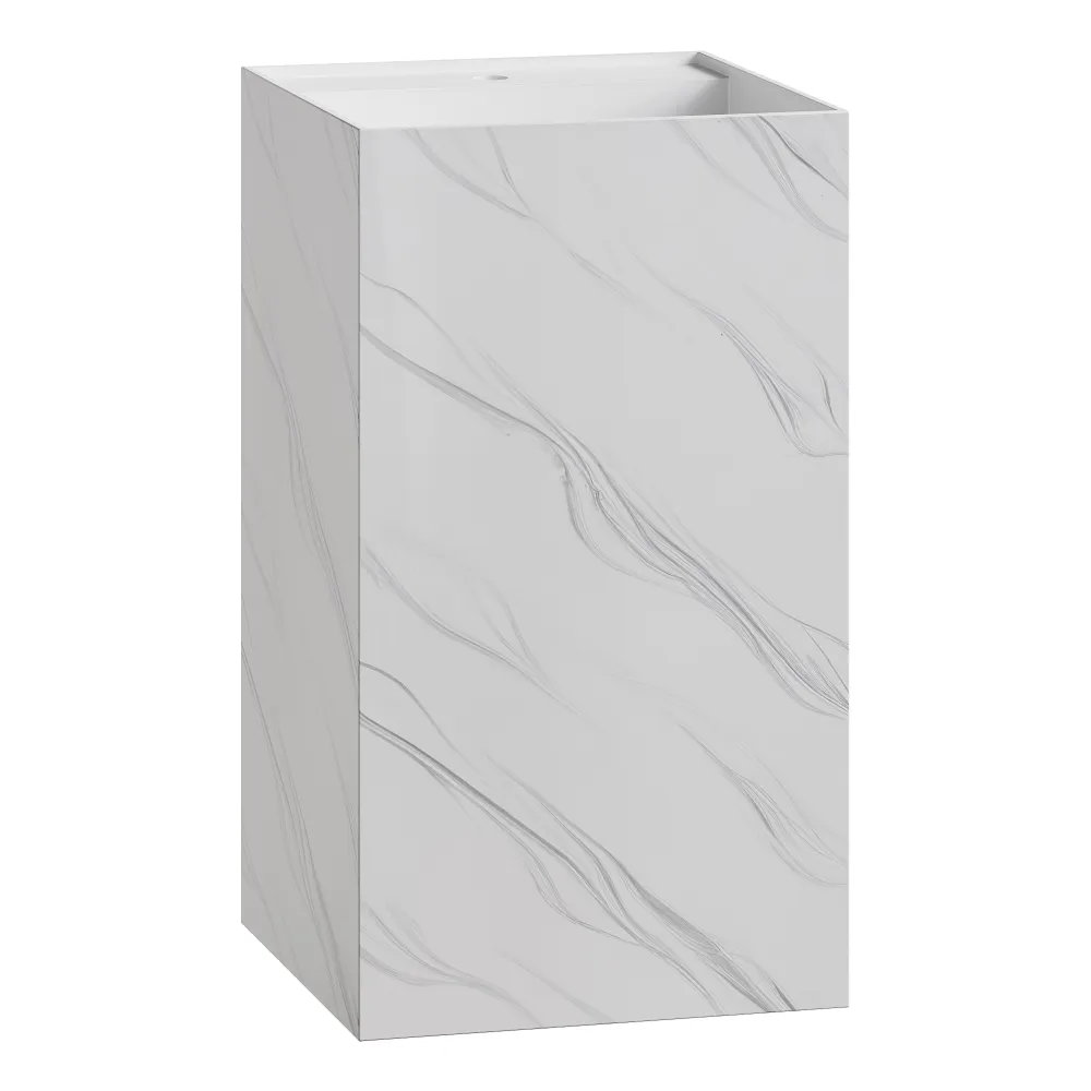 Раковина напольная ArmadiArt Cube Corian 480*480*850 Calacatta
