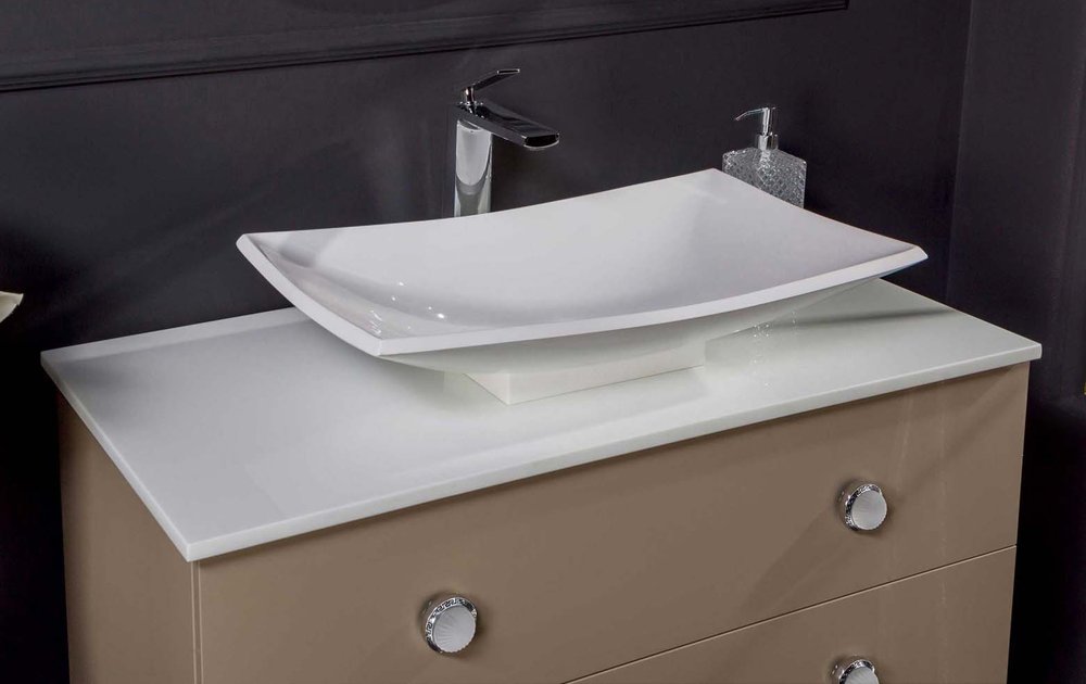 Столешница 80 см ArmadiArt Vallessi Solid Glass