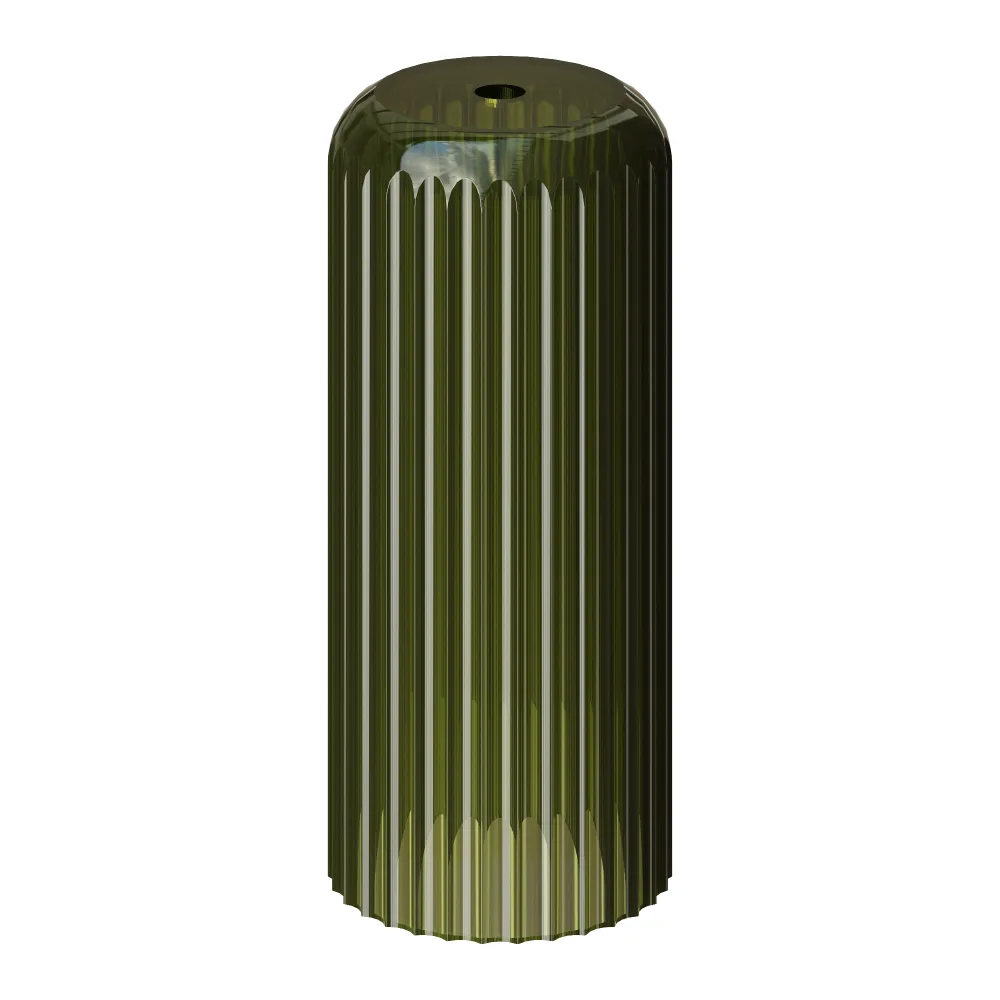 Пьедестал полиэфирный рифленый Boheme GLOW цвет OLIVE, золото