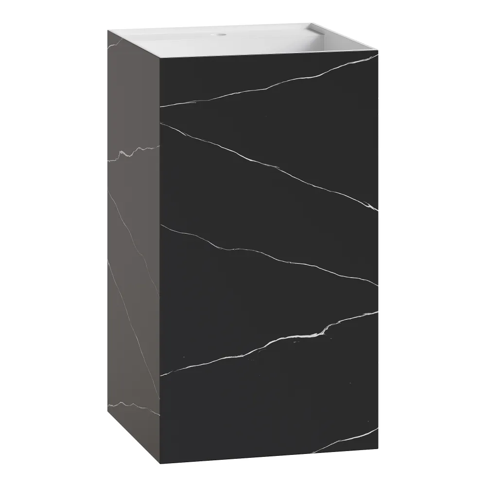 Раковина напольная ArmadiArt Cube Corian 480*480*850 Calacatta