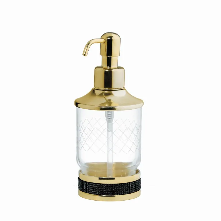 Дозатор жидкого мыла Boheme Royal Cristal, чёрный матовый