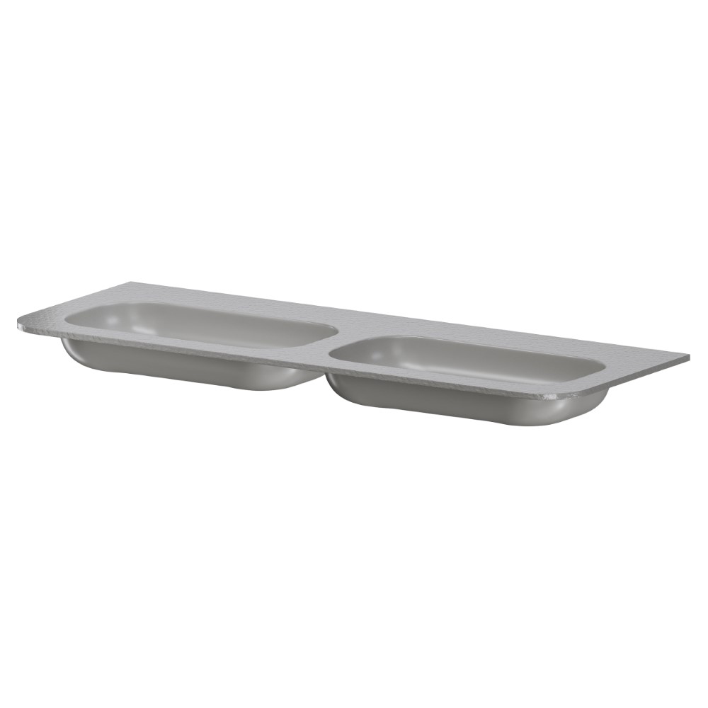 Раковина моноблок ArmadiArt VOI 140см STONE FINISH LUNA