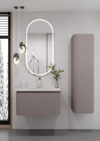 Полка рифленая ArmadiArt OVALE 1 80CM DELMAR тумба + раковина