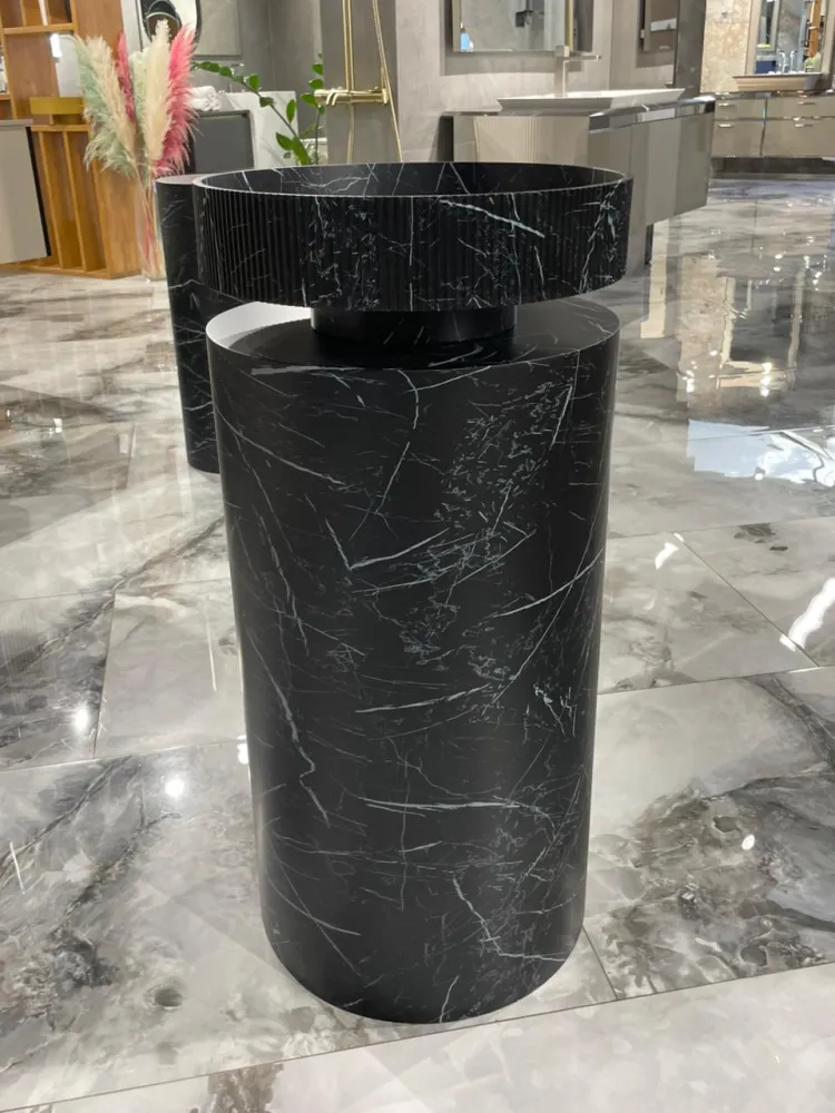 Пьедестал для раковины ArmadiArt SOLE Corian 400*720 Nero Marquina
