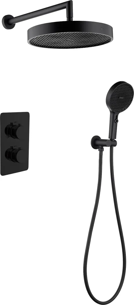 Комплект для душа Boheme Cell, чёрный матовый