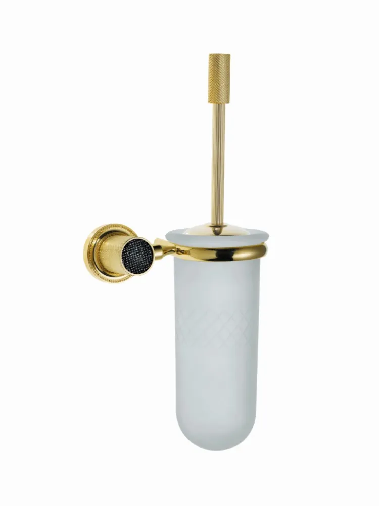 Туалетный ершик Boheme Royal Cristal, чёрный матовый