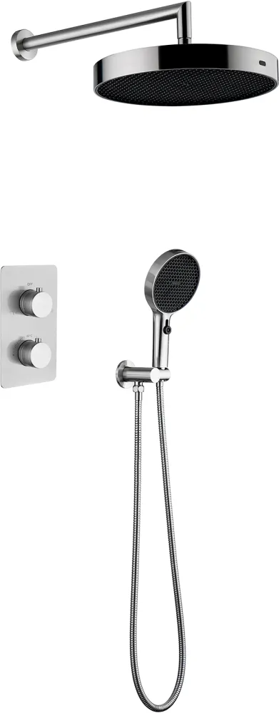 Комплект для душа Boheme Cell, никель брашированный