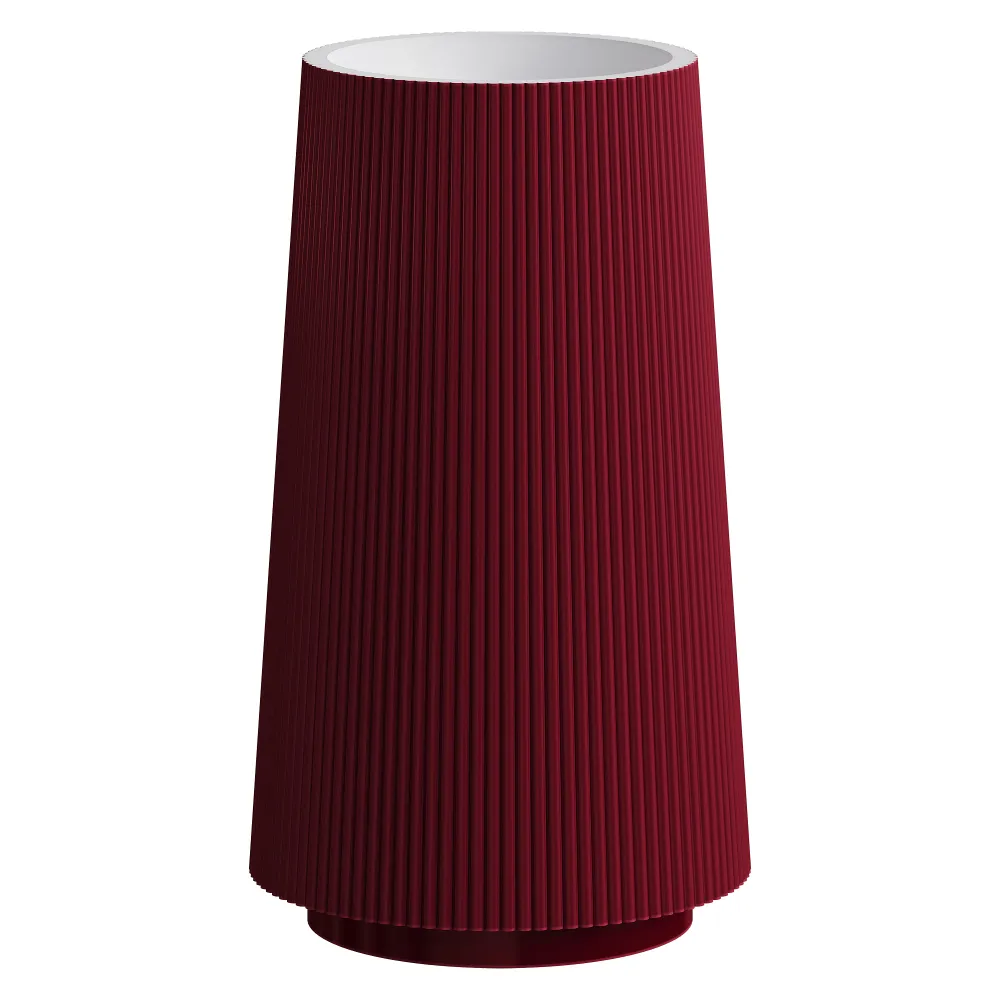 Раковина напольная рифленая Boheme Corian 480*480*850 Burgundy