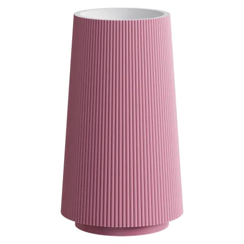 Раковина напольная рифленая Boheme Corian 480*480*850 LIGHT PINK (роза)