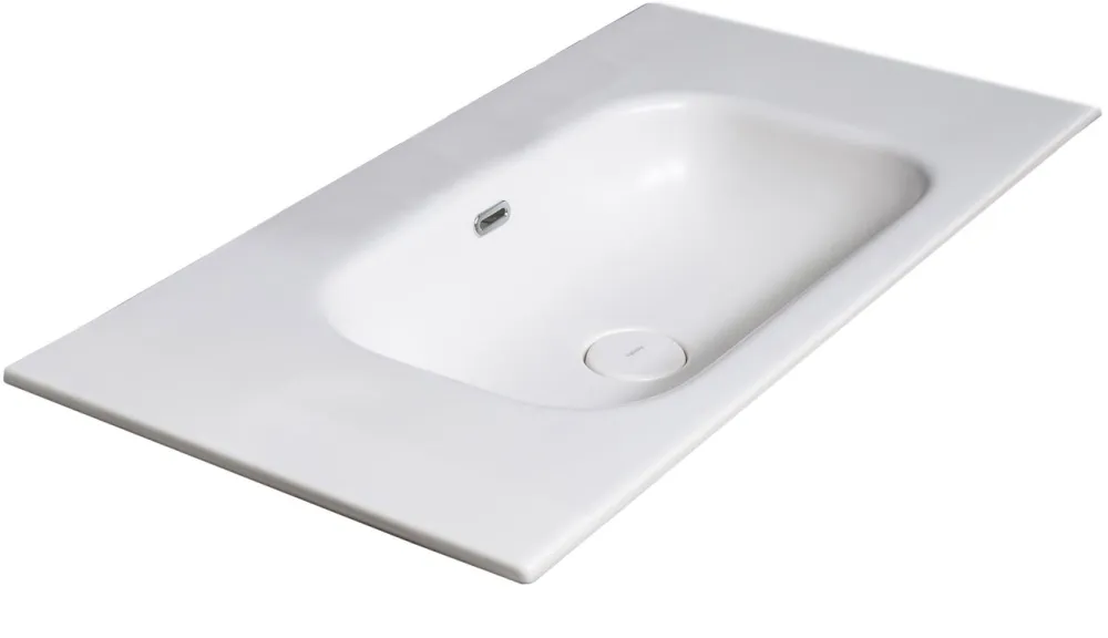Раковина без отверстия 80 см ArmadiArt Vallessi 838-080-W с тумбой, белый глянцевый