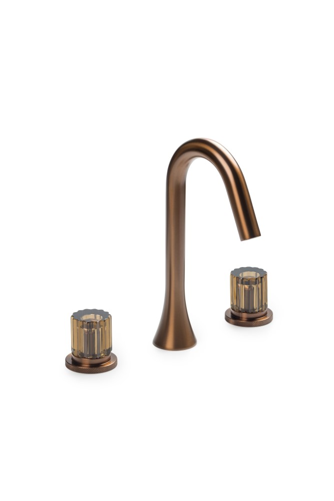 Смеситель из стены Boheme SWAN на 3 отв ELEGANTE BROWN, бронза брашированная