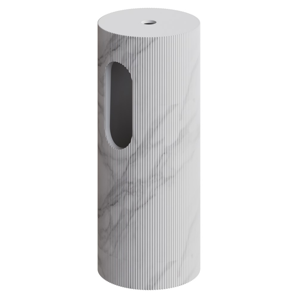 Пьедестал для раковины рифленый ArmadiArt Corian 300*720 Calacatta