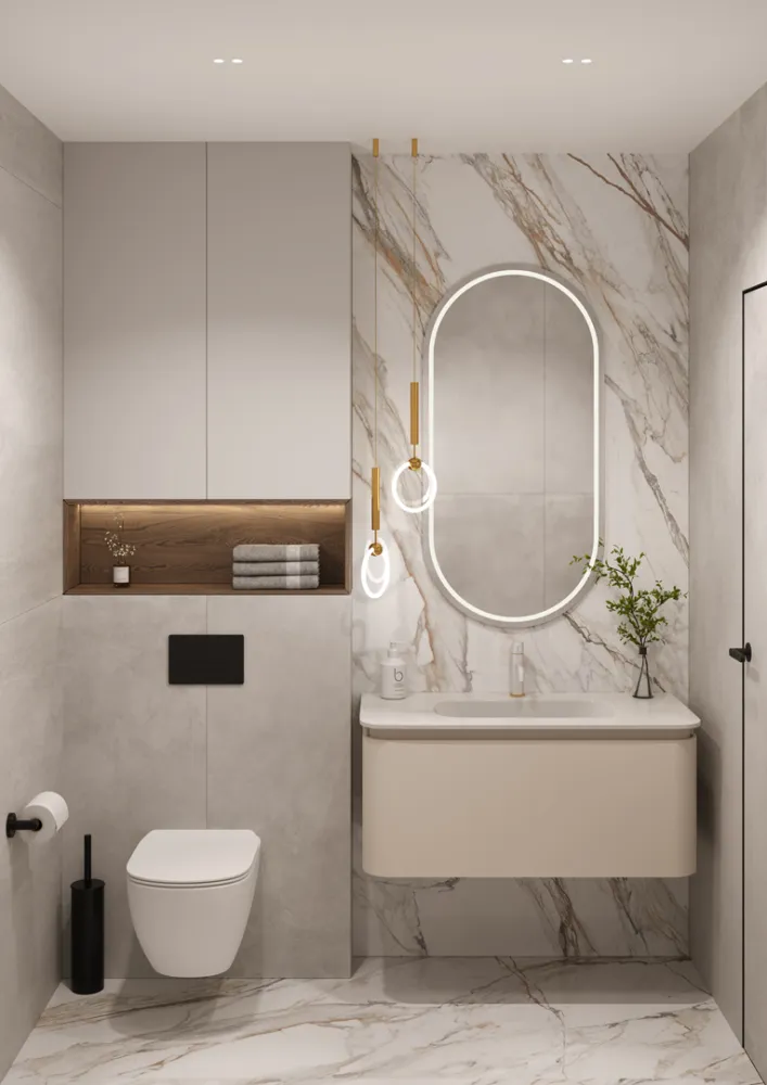 Полка ArmadiArt OVALE 1 100CM КАШЕМИР тумба + раковина