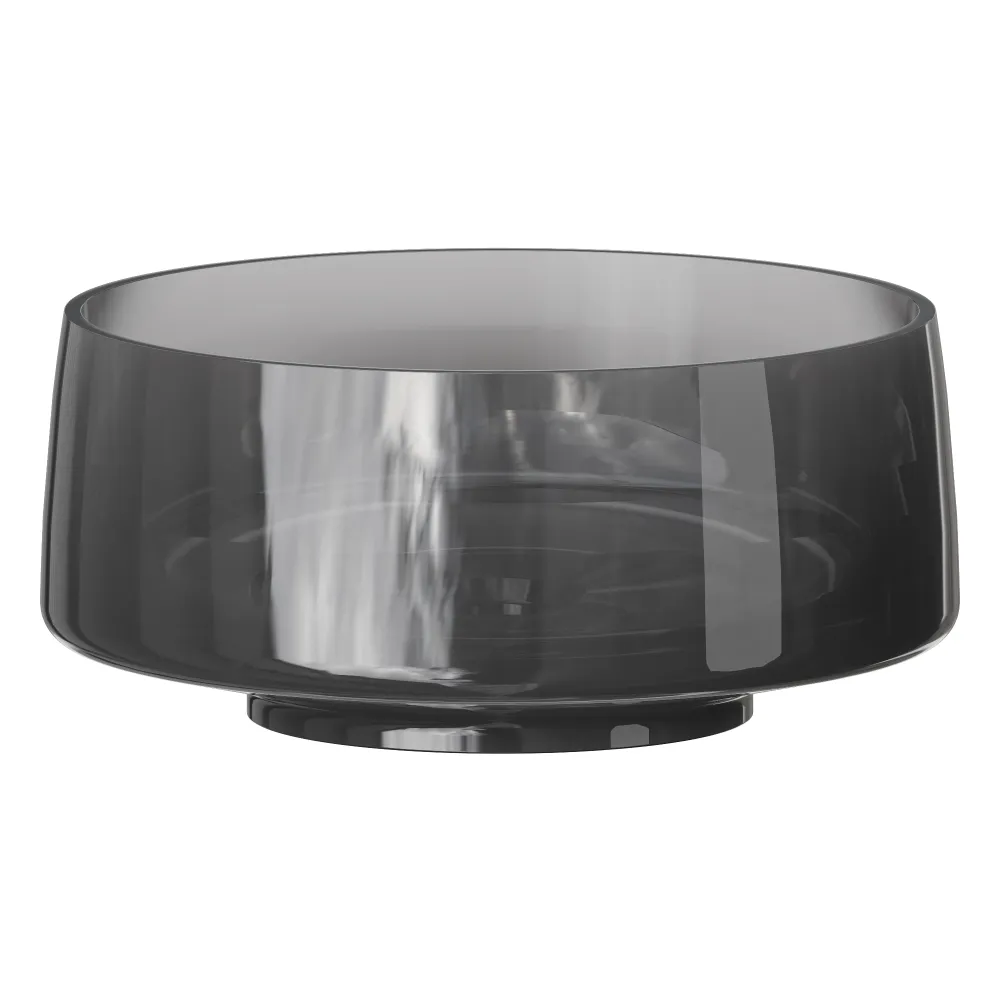 Раковина круглая Boheme, полиэфирная GLOW цвет TRANSPARENT GREY, золото