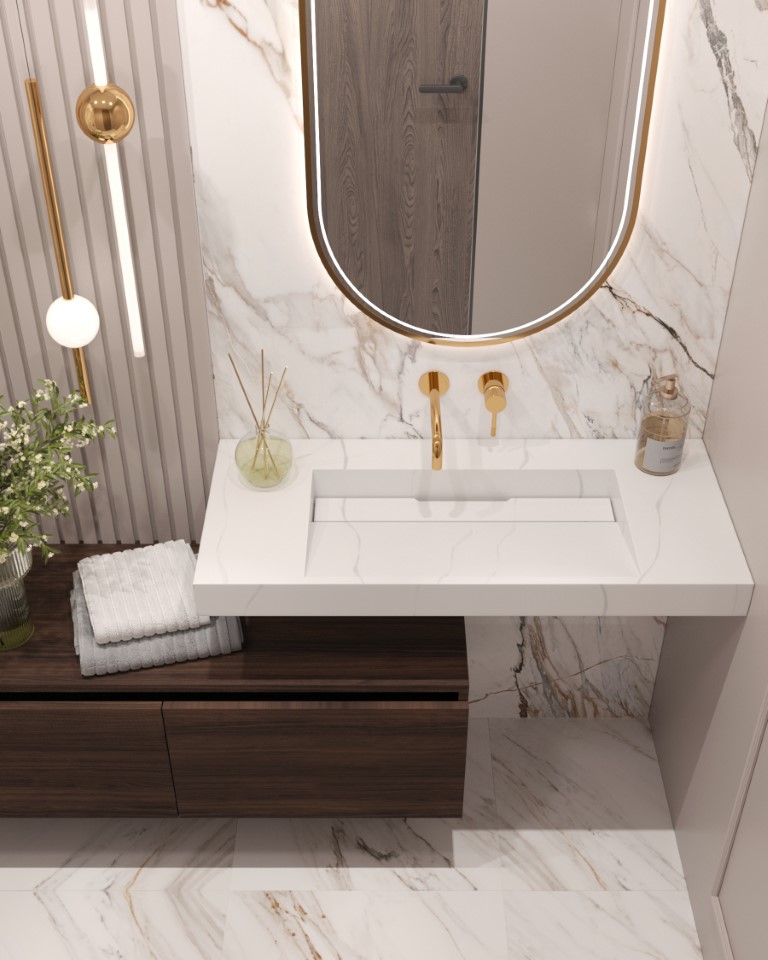 Раковина 100 см ArmadiArt Flat с тумбой