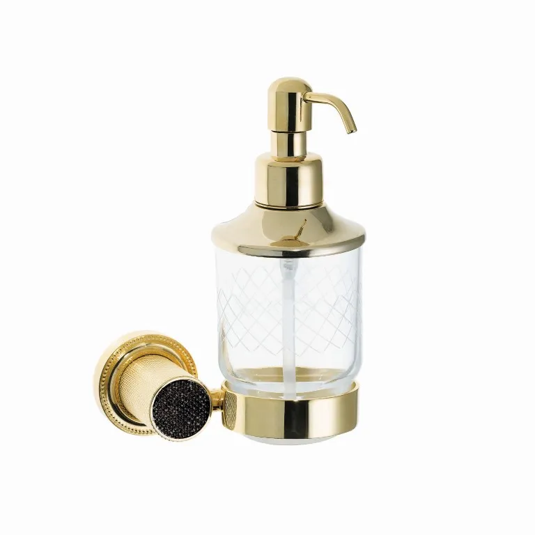 Дозатор жидкого мыла Boheme Royal Cristal, чёрный матовый