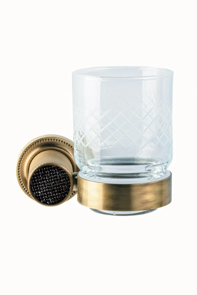 Стакан для зубных щеток Boheme Royal Cristal, чёрный матовый