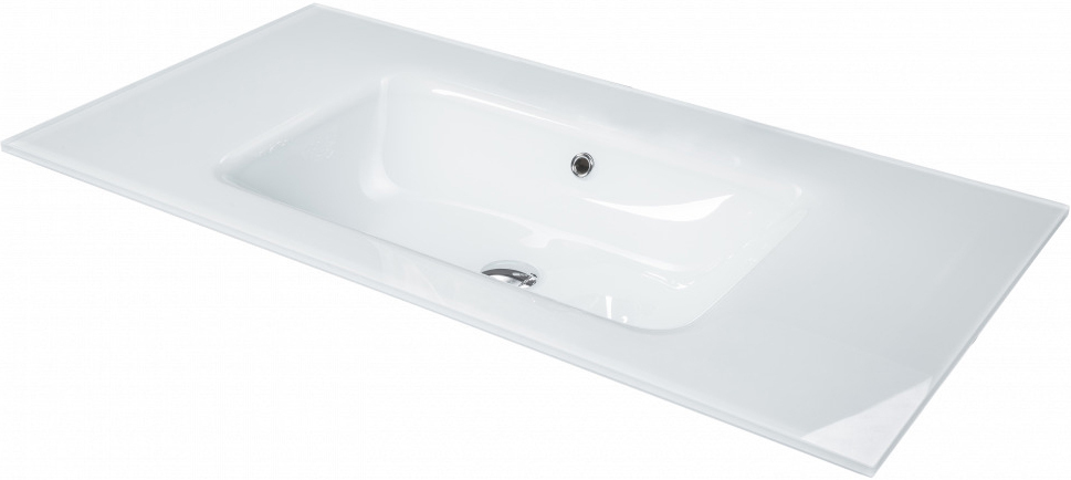 Раковина стеклянная 80 см ArmadiArt Lucido 852-080-W с тумбой