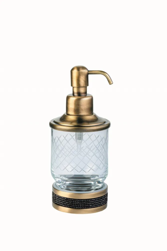 Дозатор жидкого мыла Boheme Royal Cristal, чёрный матовый