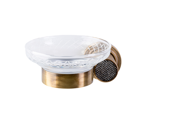 Мыльница Boheme Royal Cristal, чёрный матовый