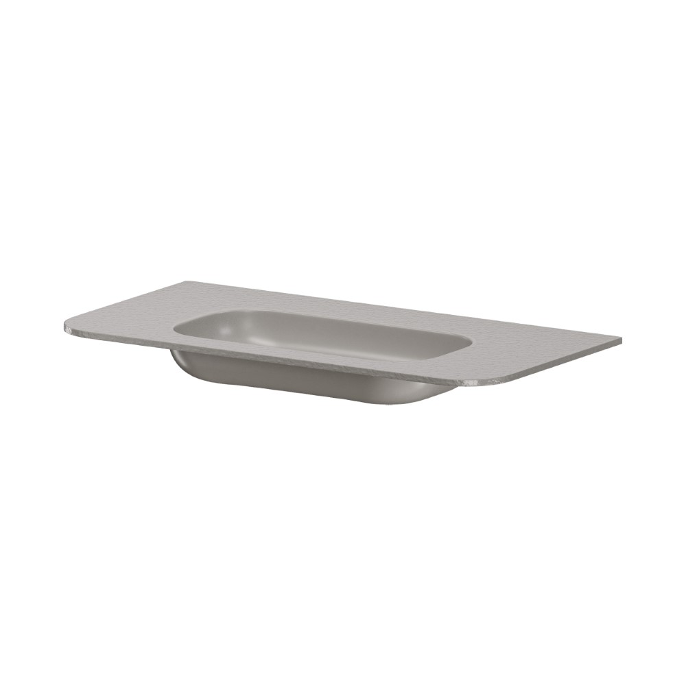 Раковина моноблок ArmadiArt VOI 100см STONE FINISH STONE GREY
