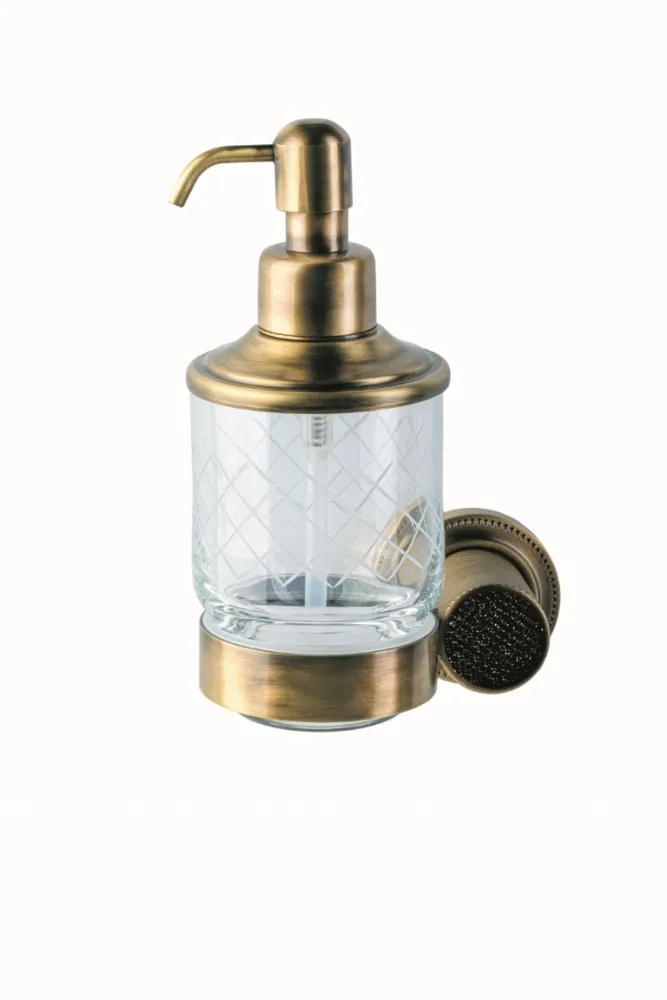 Дозатор жидкого мыла Boheme Royal Cristal, чёрный матовый