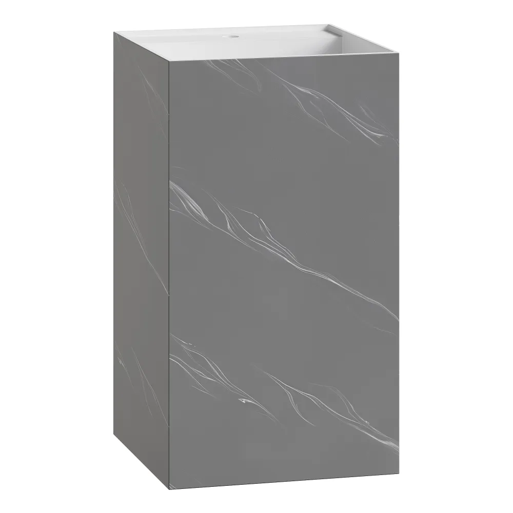 Раковина напольная ArmadiArt Cube Corian 480*480*850 Calacatta