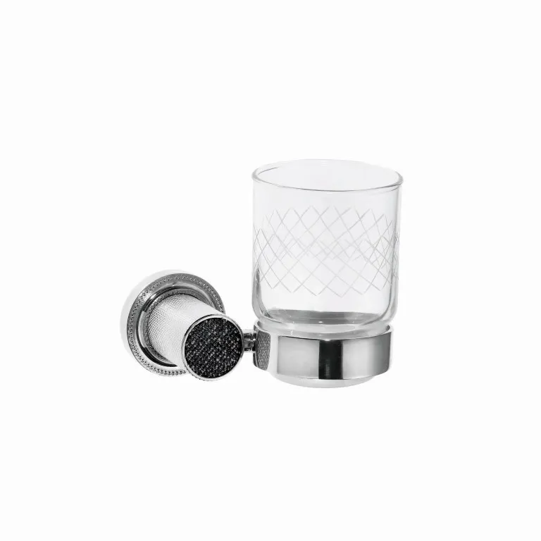 Стакан для зубных щеток Boheme Royal Cristal, чёрный матовый