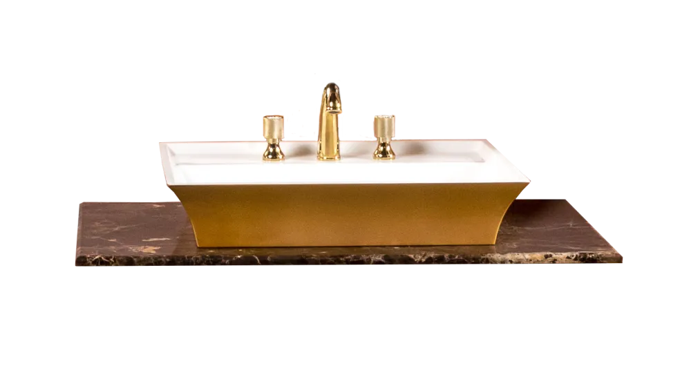 Столешница мрамор ArmadiArt 101см Emperador Dark см под LV-6 чашу
