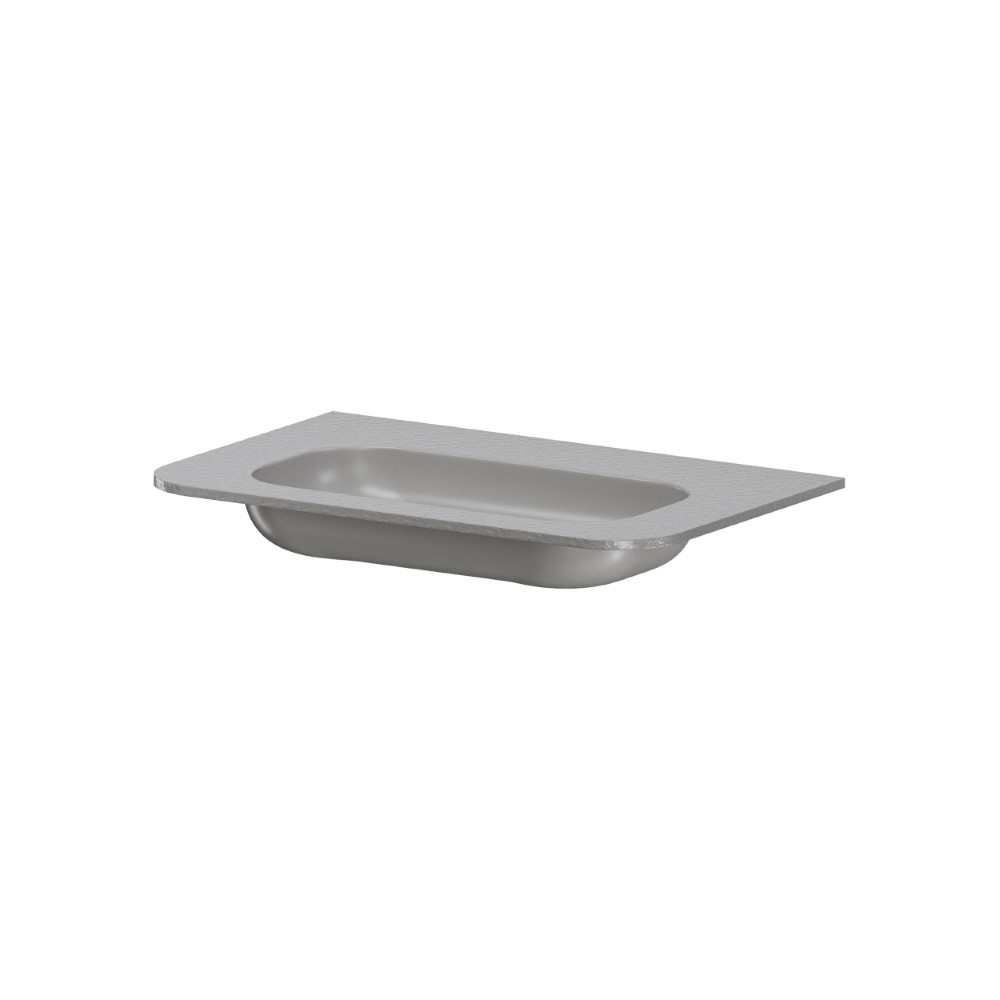 Раковина моноблок ArmadiArt VOI 80см STONE FINISH LUNA