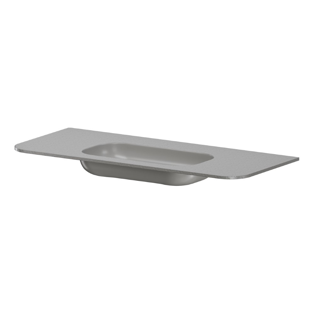 Раковина моноблок ArmadiArt VOI 120см STONE FINISH LUNA
