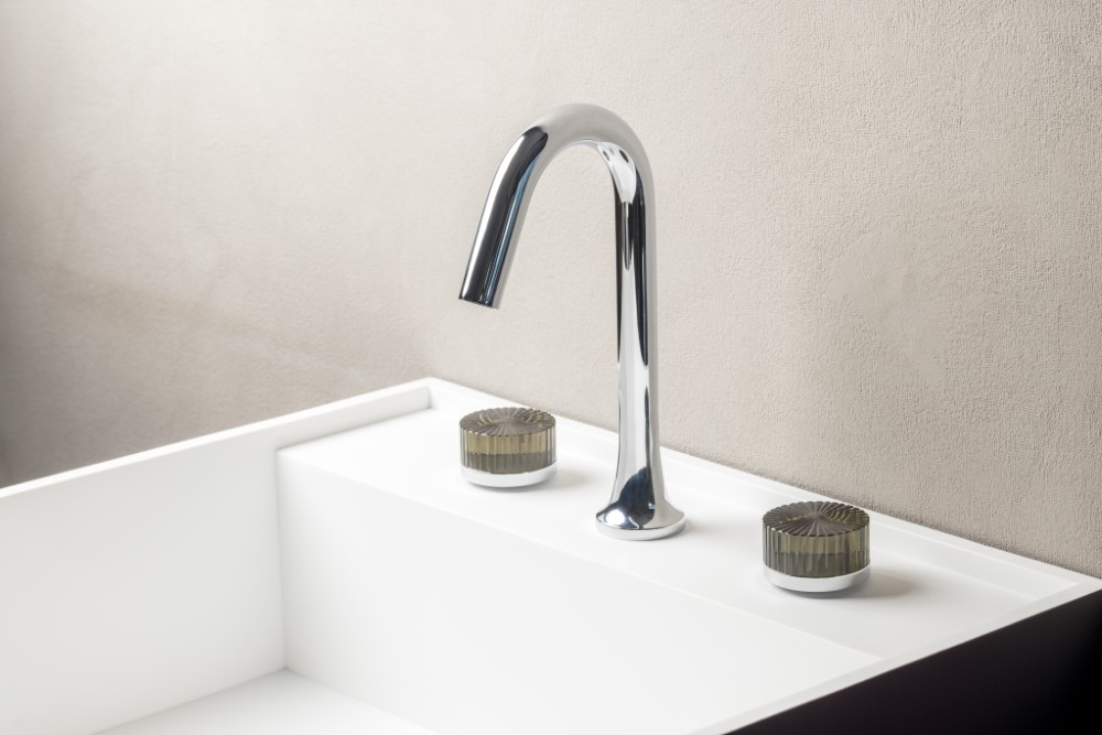 Смеситель из стены Boheme SWAN на 3 отв STELLA GREEN, хром